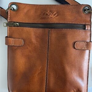 Patricia Nash Tan Leather Crossbody Bag